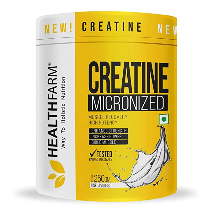 Healthfarm Creatine Monohydrate Powder (Micronized Creatine)